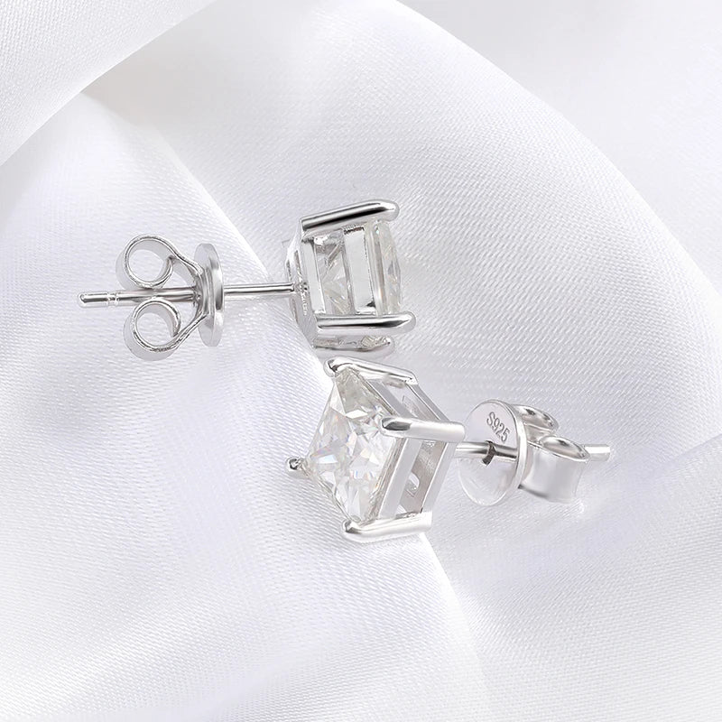 Pendientes de moissanita de lujo Ivictress: brillo y elegancia inigualables