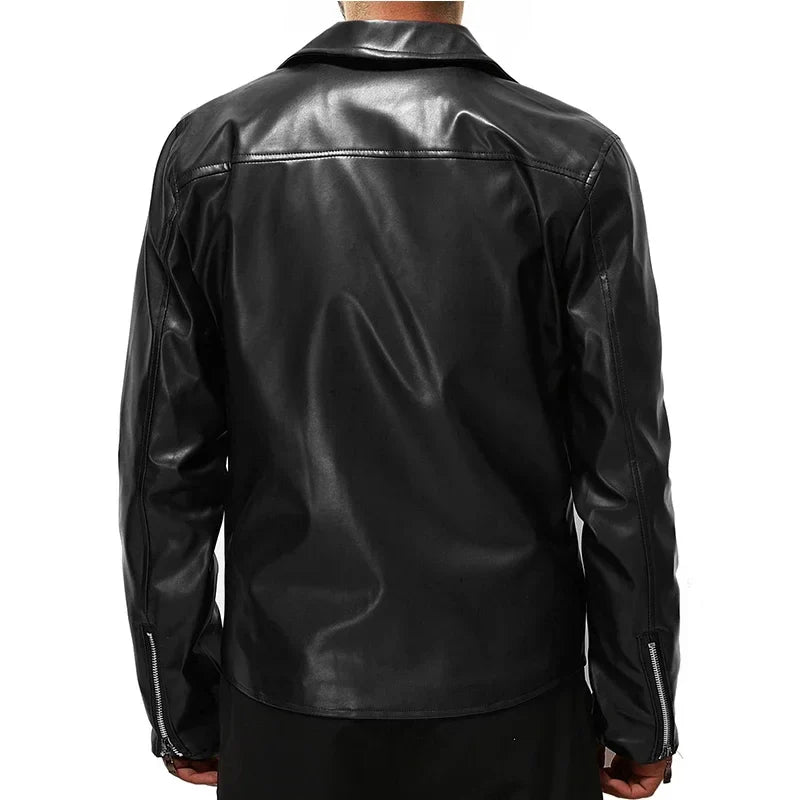 Casual leather jacket for men