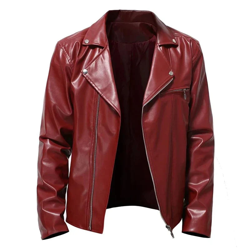 Casual leather jacket for men