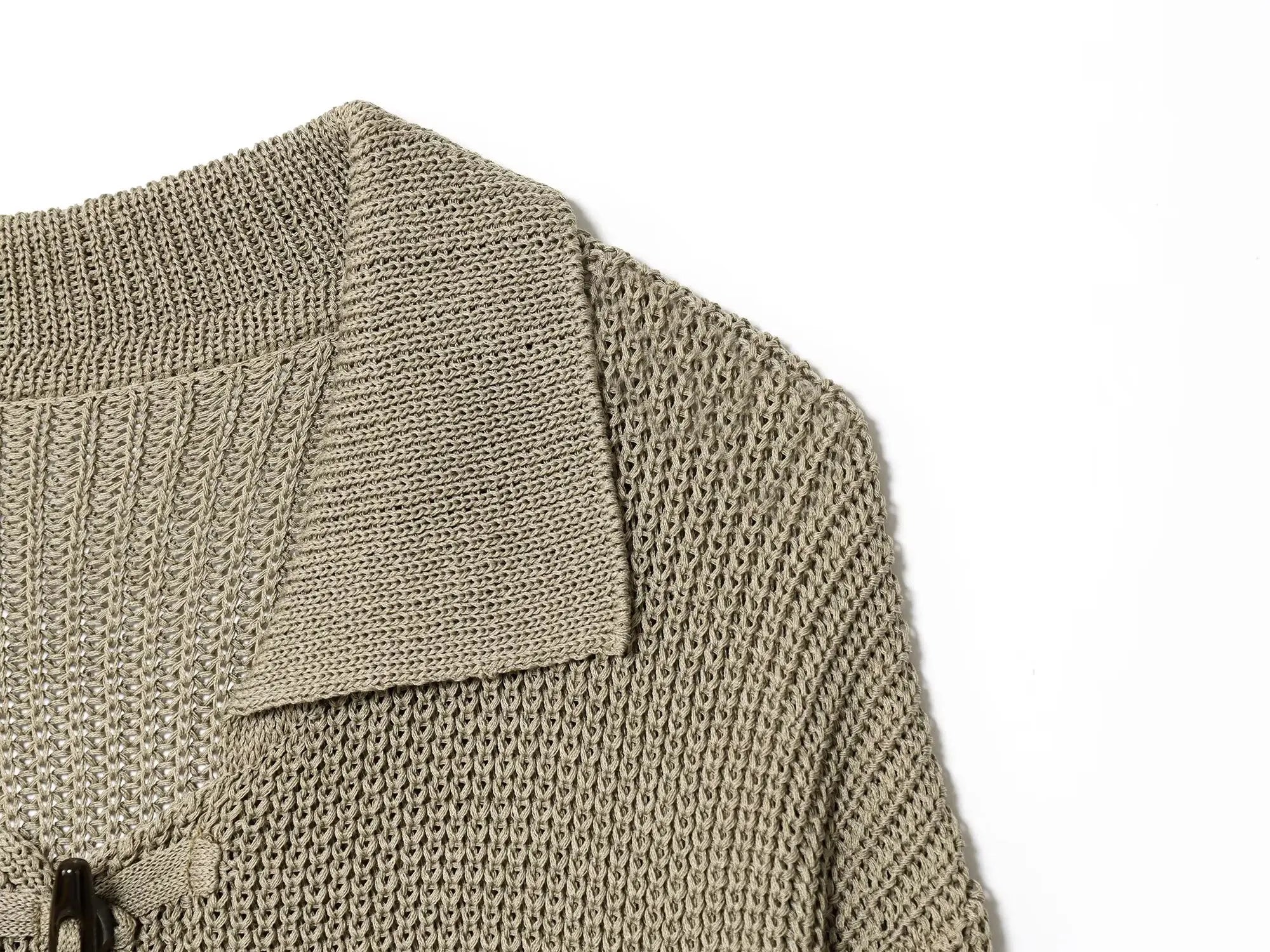 Cárdigan de punto con botones de cuerno elegante para mujer