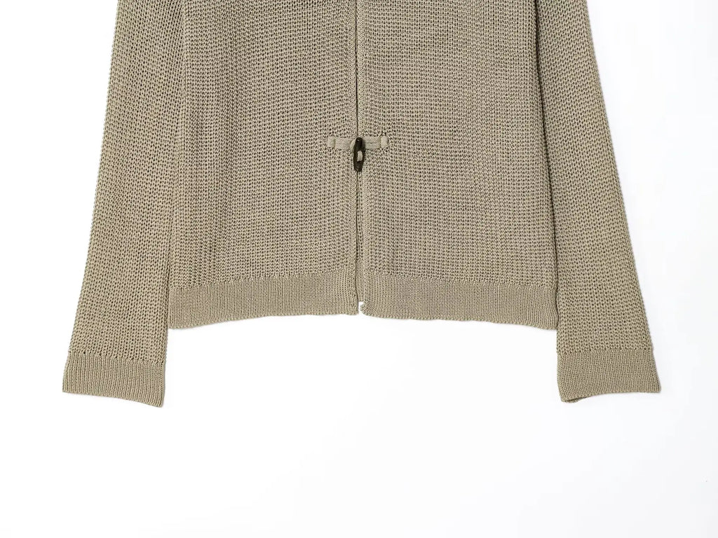 Cárdigan de punto con botones de cuerno elegante para mujer