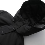 Chaqueta elegante con capucha y cintura ceñida para mujer