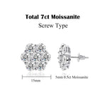 Exquisitos pendientes de flor de moissanita - Brillo de lujo