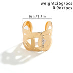 Elegante pulsera ancha geométrica para mujer