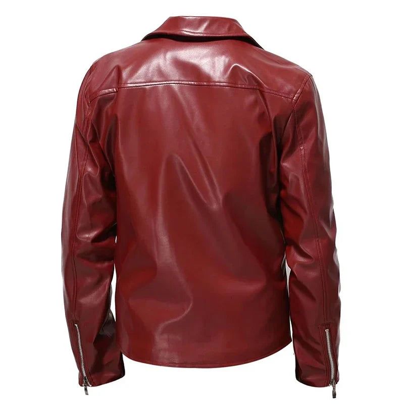 Casual leather jacket for men