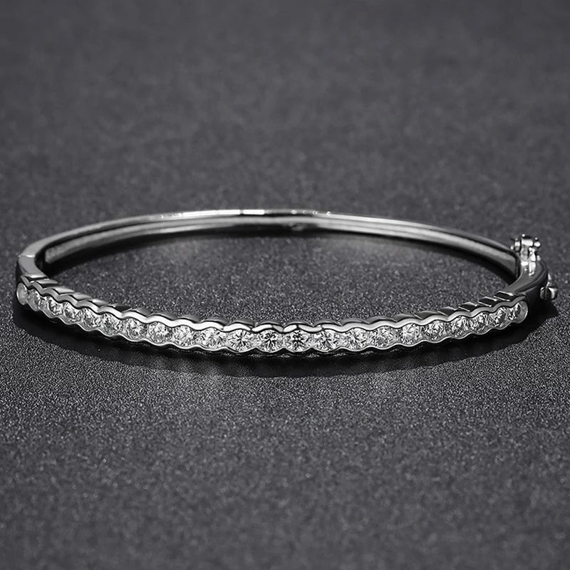 Pulsera Ivictress Moissanite Elegance de plata de ley 925