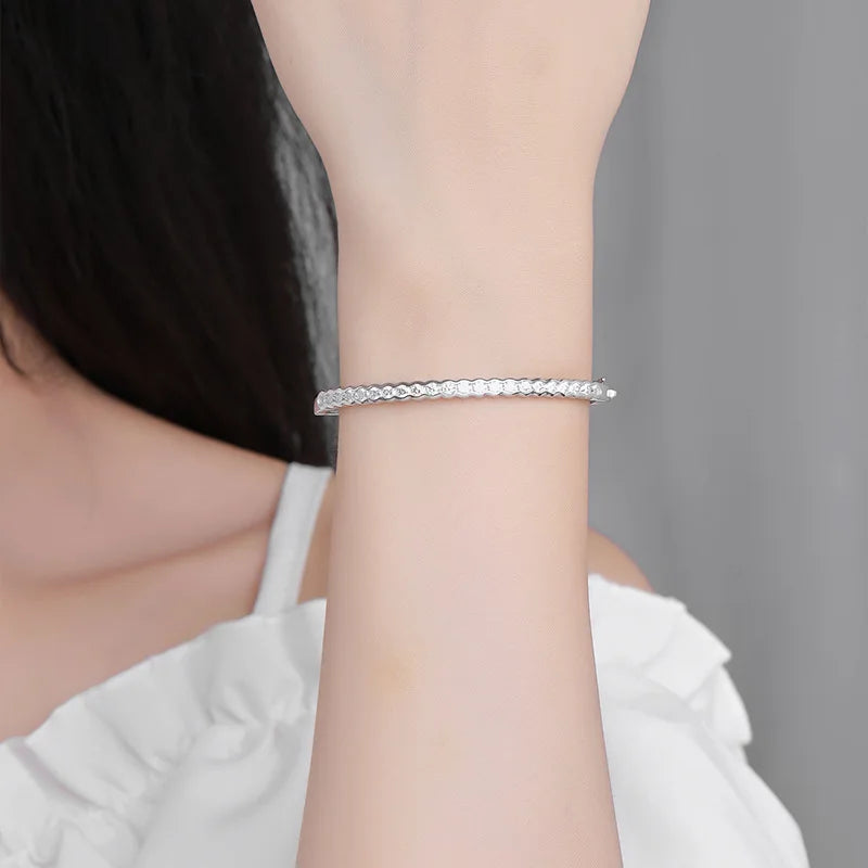Pulsera Ivictress Moissanite Elegance de plata de ley 925