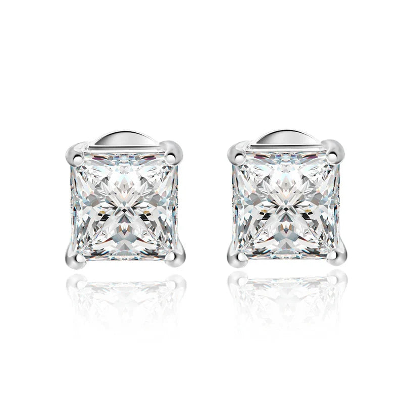 Pendientes de moissanita de lujo Ivictress: brillo y elegancia inigualables