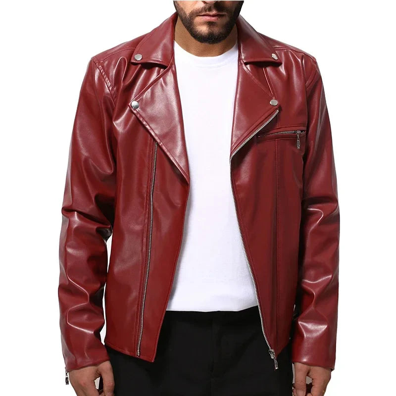 Casual leather jacket for men