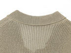Cárdigan de punto con botones de cuerno elegante para mujer