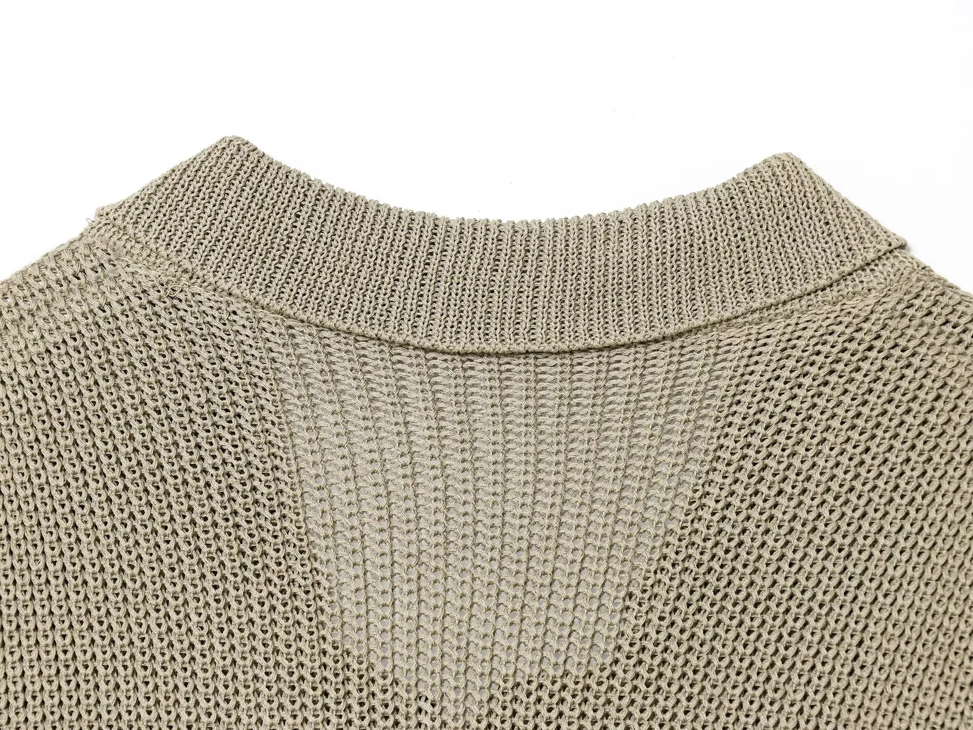 Cárdigan de punto con botones de cuerno elegante para mujer