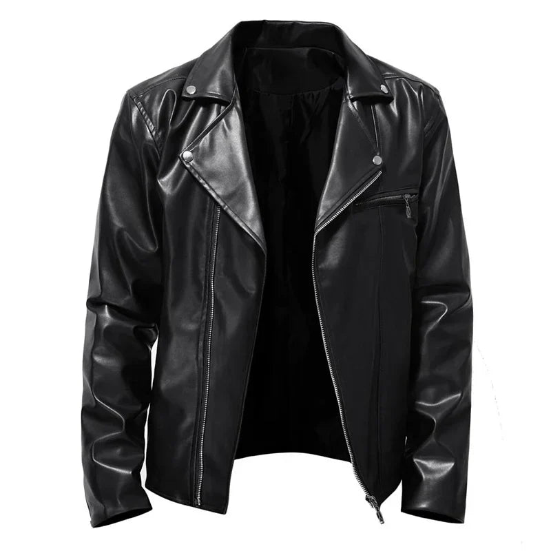Casual leather jacket for men