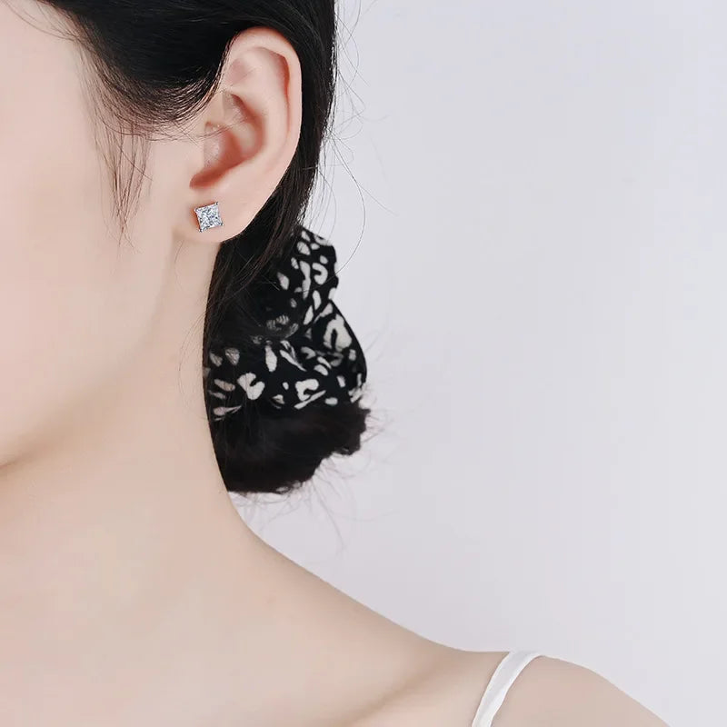 Pendientes de moissanita de lujo Ivictress: brillo y elegancia inigualables