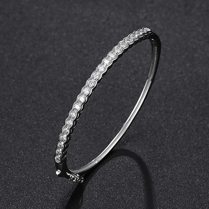 Pulsera Ivictress Moissanite Elegance de plata de ley 925