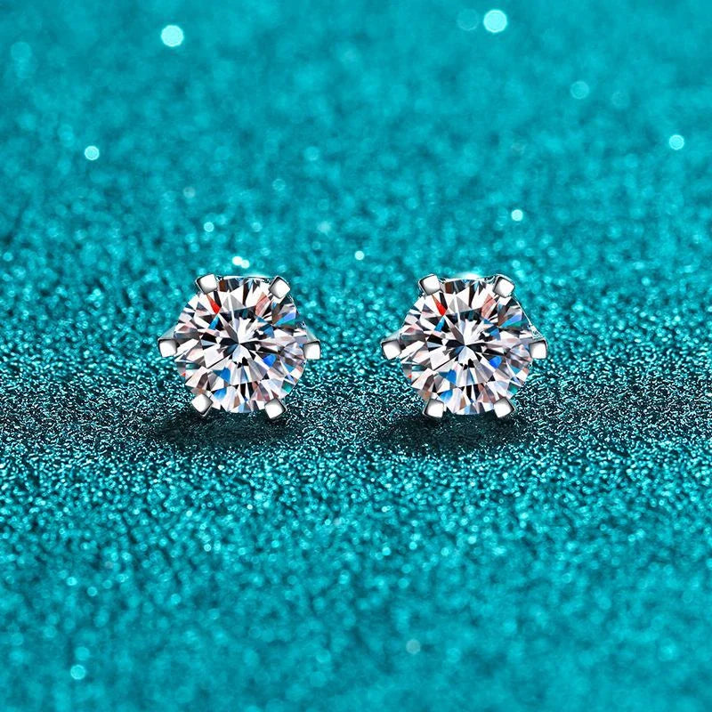 Pendientes de moissanita luminosa: lujo y brillo asequibles