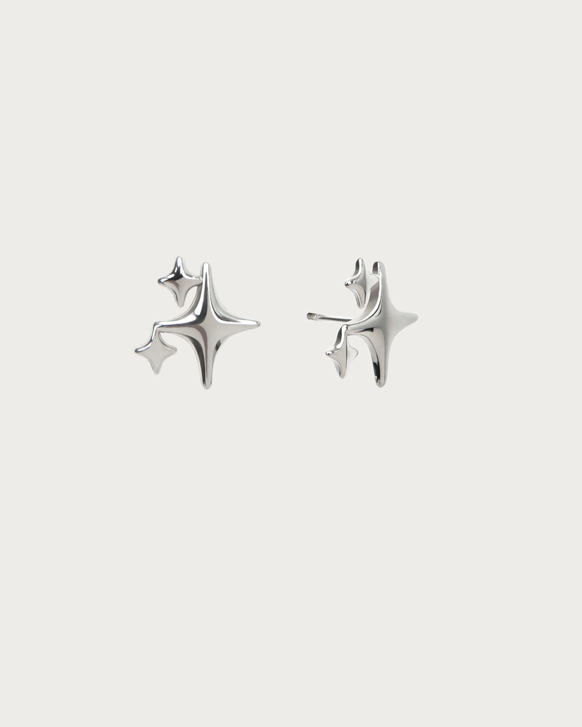 Pendientes de estrella brillante