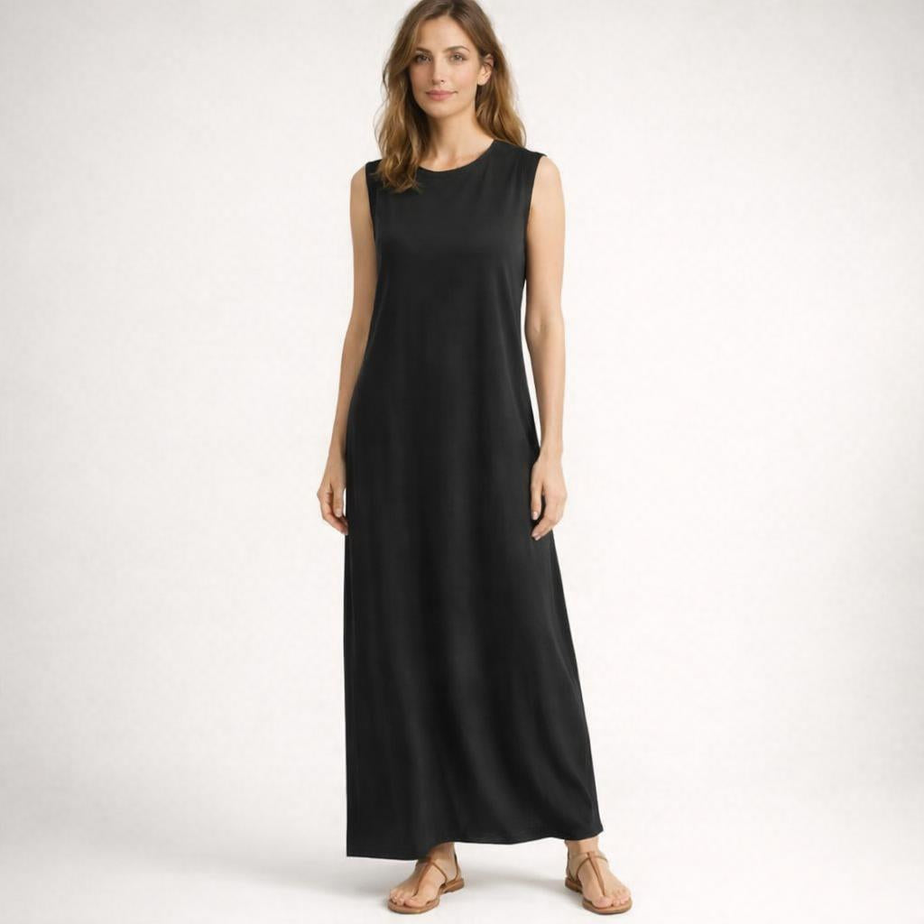 VESTIDO LARGO ANTIARRUGAS