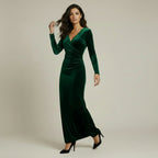 VESTIDO LARGO DE TERCIOPELO