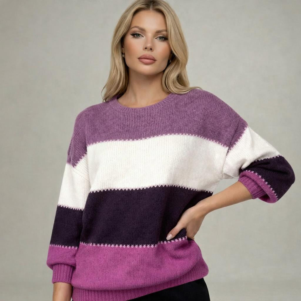 JERSEY DE RAYAS AMPLIAS Y TEXTURA SUAVE