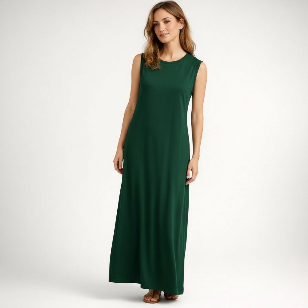 VESTIDO LARGO ANTIARRUGAS