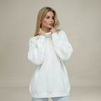 JERSÉY DE CUELLO ALTO OVERSIZE TALLA ÚNICA