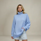 JERSÉY DE CUELLO ALTO OVERSIZE TALLA ÚNICA