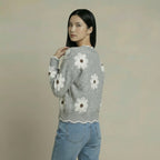 JERSEY DE PUNTO SUAVE CON FLORES