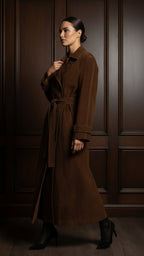 Cuero de ante | chaqueta larga