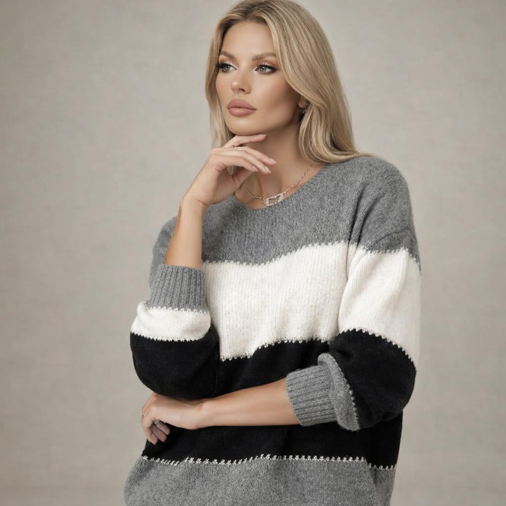 JERSEY DE RAYAS AMPLIAS Y TEXTURA SUAVE