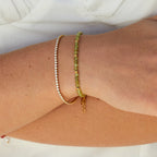 Pulsera de circonitas doradas