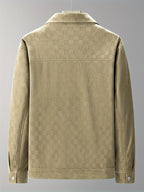 Checked suede jacket