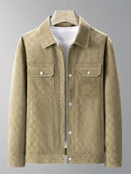 Checked suede jacket
