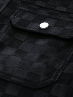 Checked suede jacket