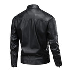 Multi-pocket leather jacket