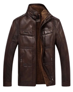 High-quality leather jacket for men